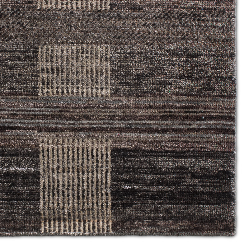 Jaipur Living Reham CEN03 Handknot Geometric Brown/Tan Area Rug (10'X14'), Rectangle 8' x 10'