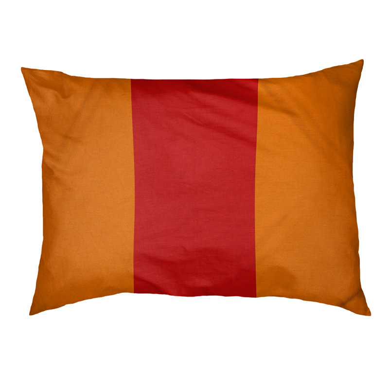 Coussin Atlanta, Grand (l 50 po x P 40 po x H 7 po), Orange / Rouge