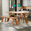 Table de salle à manger en bois d'acacia de 77 po Franccesca