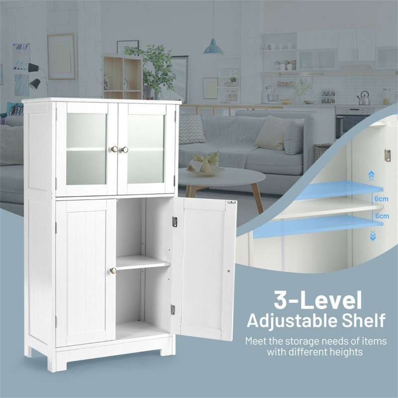 Freestanding Bathroom Cabinet, White
