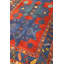 Tapis unique bleu / rouge 5 pi 7 po x 9 pi 9 po Lesghi