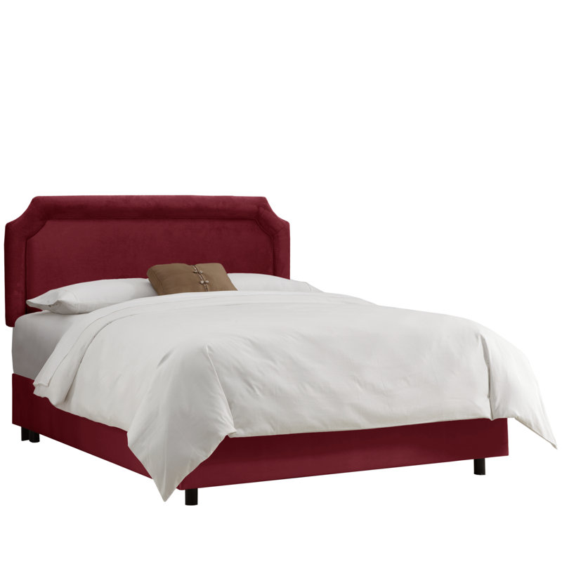 Lockington Upholstered Standard Bed, Queen, Classic Berry Velvet