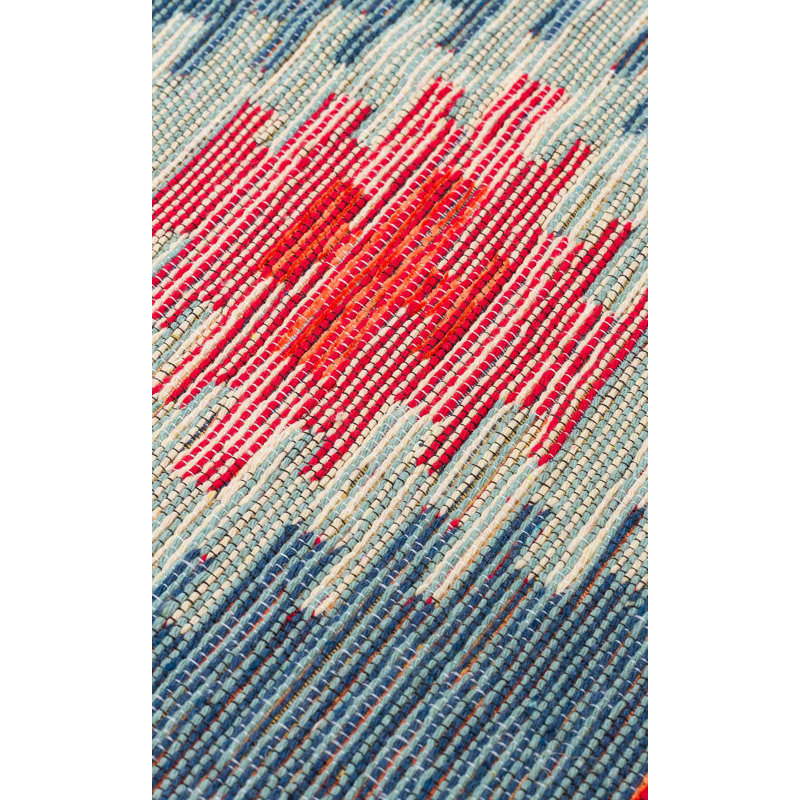 Premium Navy Blue Flatweave Carpet, 6.6 x 9.8 ft | 100% Cotton, No Pile, 1.0 lbs/sq ft | Machine Washable at 86°F, Easy to Clean with Vacuum & Spot Remover | Stylish Addition to Any Home Decor