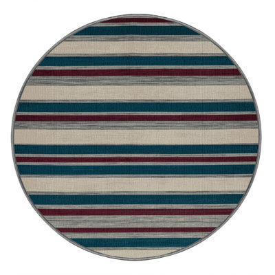  Tapis lavable rayé gris clair saphir