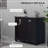 Laundry Hamper Cabinet Dual Tilt Out Bathroom Storage Floor Organizer Black