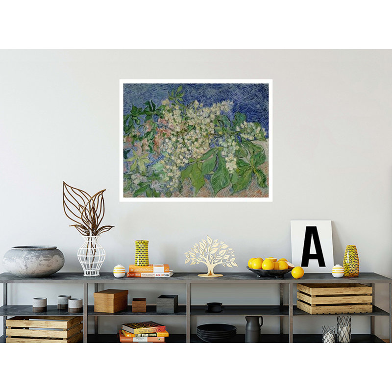 «Blossoming Chestnut Branches» par Vincent van Gogh - Estampe numérique, H 32 po x l 40 po