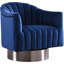 Fauteuil d'appoint pivotant en velours Farrah-30980284-30980287