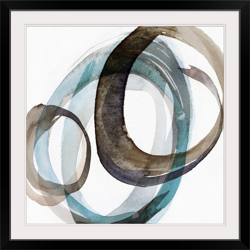« ii » par pi galerie,, reproduction d’art Overture, Cadre noir, H 20" x l 20" x P 1"