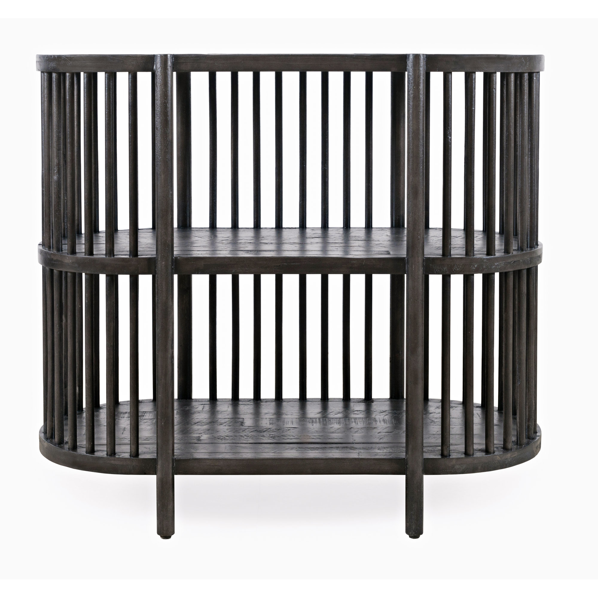 36'' Solid Wood Console Table, Black Wash