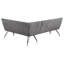 Donne Corner Dining Bench L Shape, Metal Legs, 84 Inch-108977260
