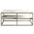Modern Glam Coffee Table with Metal Legs, Gold & White, 43.5 x 18.5 x 20.5 inches | 100% Melamine Coated Particle Board, Thickness: 0.7 inches | Stylish Marble Design, Perfect for Living Room & Entertaining Spaces-314061716-314061719