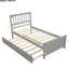 Lit plateforme simple avec lit gigogne gris et bois massif pour une chambre à coucher confortable et confortable-1144665156