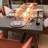 Rectangle Concrete Smokeless Fire Pit Table-1592375366