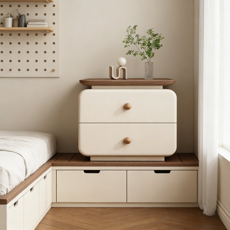 Armoire de chevet de style crème