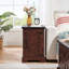 Table d'appoint pour canapé avec porte de grange et tablette de rangement réglable-187336868