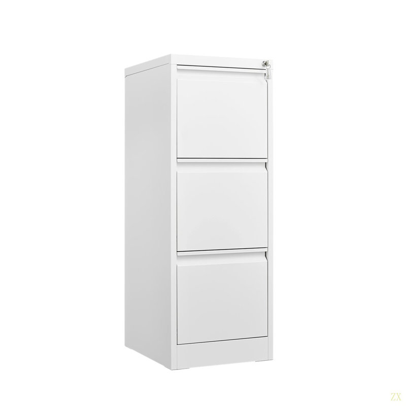 3 Drawer File Cabinet With Lock Metal Vertical File Storage Cabinet Office Home Steel Vertical File Cabinet For A4 Legal/Letter Size Narrow File Cabinet Locked,Assembly Required