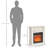 27" Electric Fireplace Heater with Mantel, Remote Control-104234753