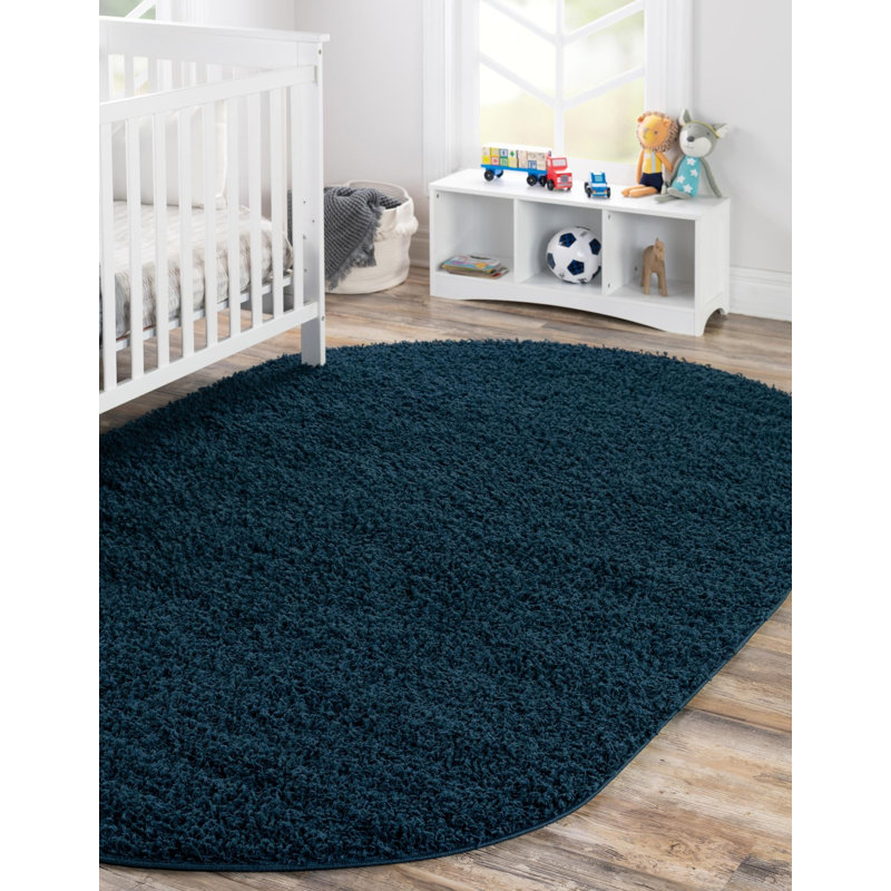 Tapis bleu saphir Rodson, Ovale 5 pi 3 po x 8 pi