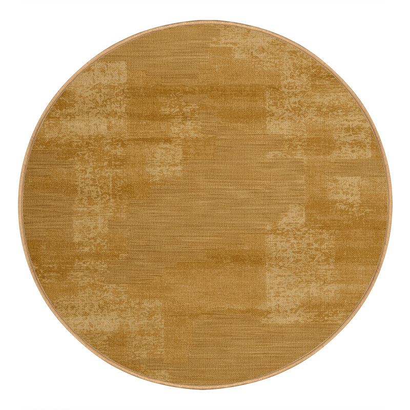 Tapis abstrait lavable à la machine, Rond 3 pi