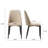 Modern Upholstered Dining Side Chairs,Off-white