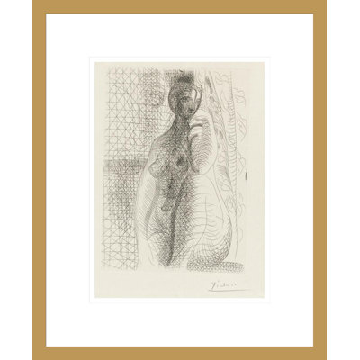 Seated Nude by Pablo Picasso -Framed Giclee Print