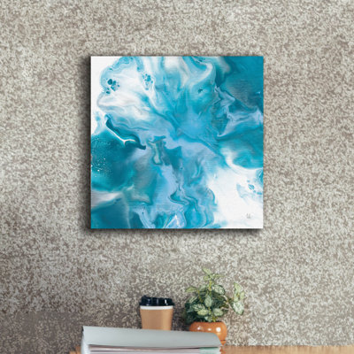 «Blue Lagoon 2» par Sarah Adams, art mural 18 po x 18 po