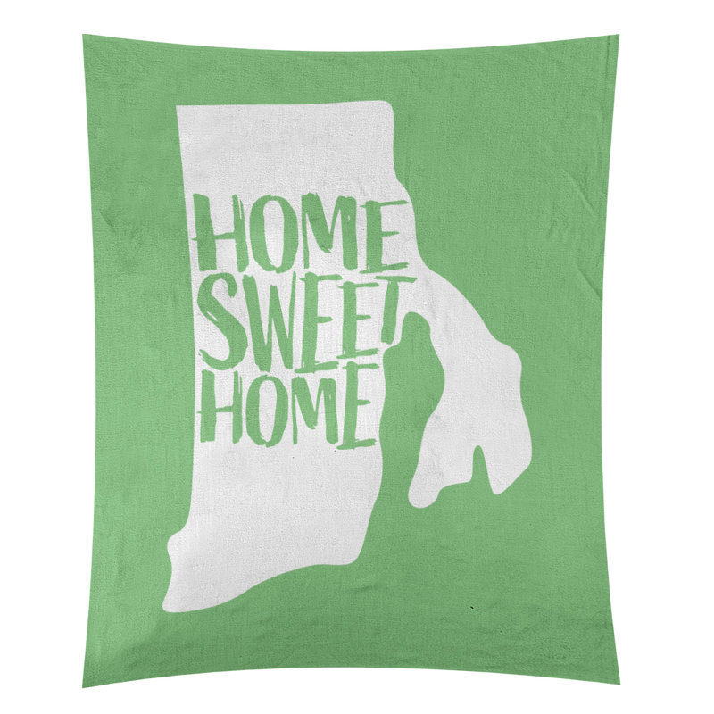 Tapisserie murale Home Sweet Rhode Island, H 27,5 po x l 37,5 po, Vert
