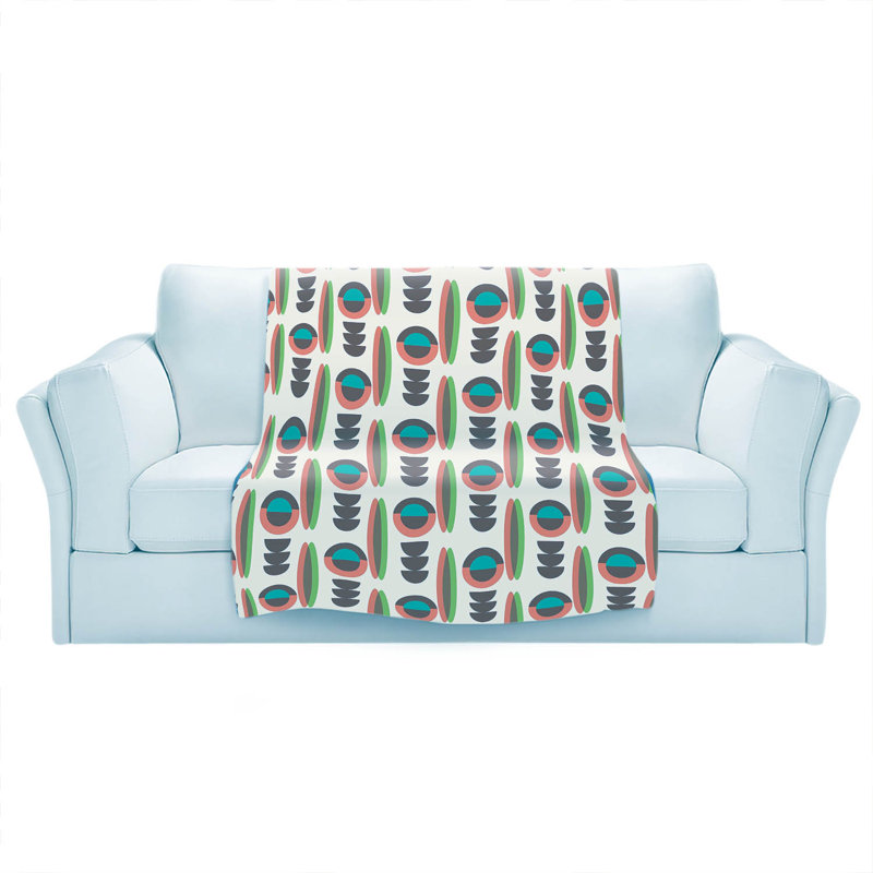 Couverture Mid-Century Lima, 68 po x 80 po, Orange