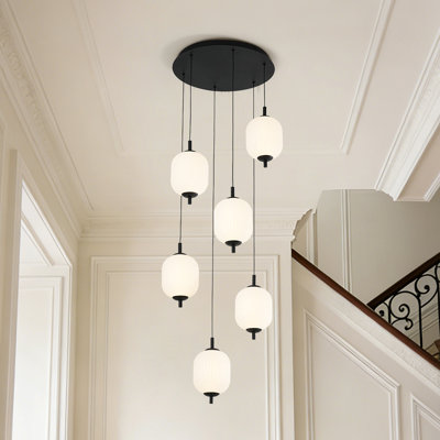 6 - Light Led Lantern Cluster Pendant