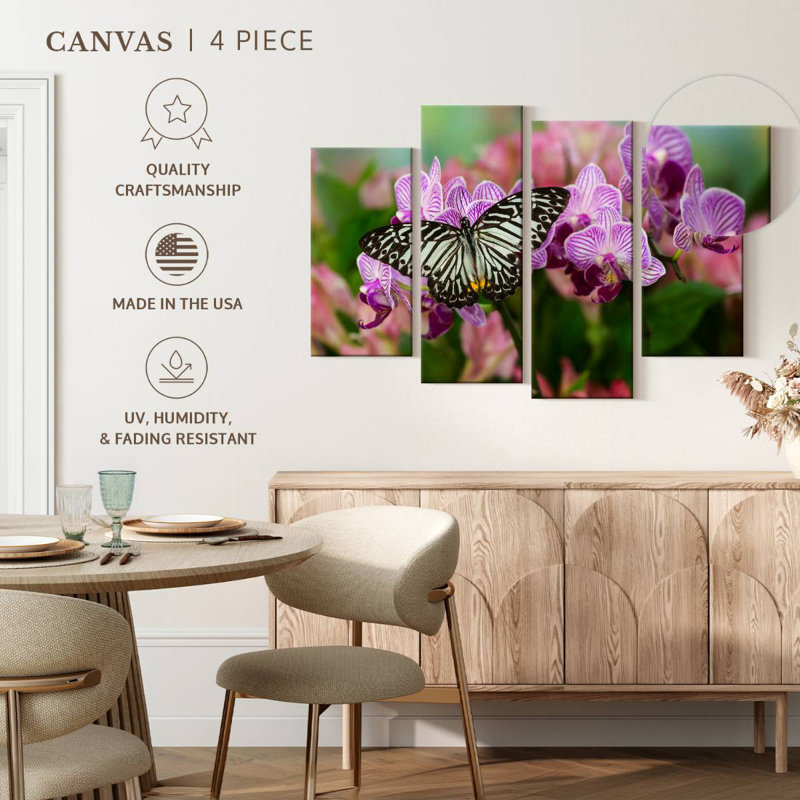 Papillon zébré malais Brampt, H 32 po x l 52 po