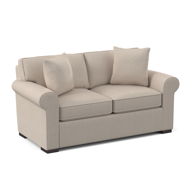 Eva-Grace Upholstered 66'' Loveseat, Gypsy Cream Performance Microfiber