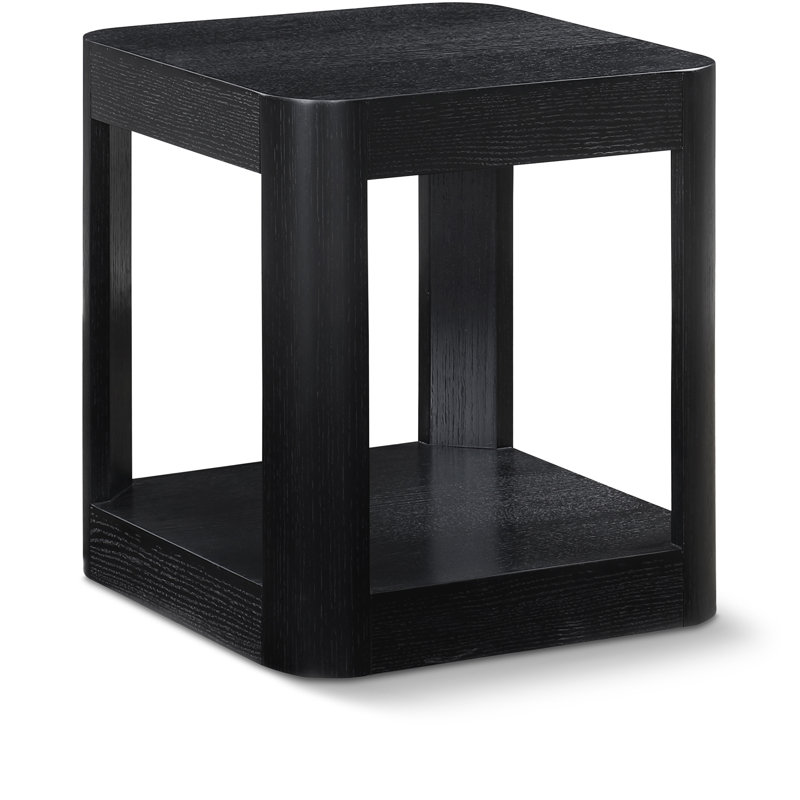 Reeves Floor Shelf End Table, Black