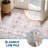 Washable Rug 4x6 Vintage Oriental Rug Non Slip, Soft Non Shedding Indoor Carpets, Low Pile Thin Foldable Mats, Foldable Printed Floor Covering for Nursery Dining Room, Pink-513155485-513155430