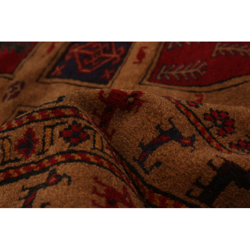 Tapis brun clair Teimani 6 pi 5 po x 9 pi 0 po