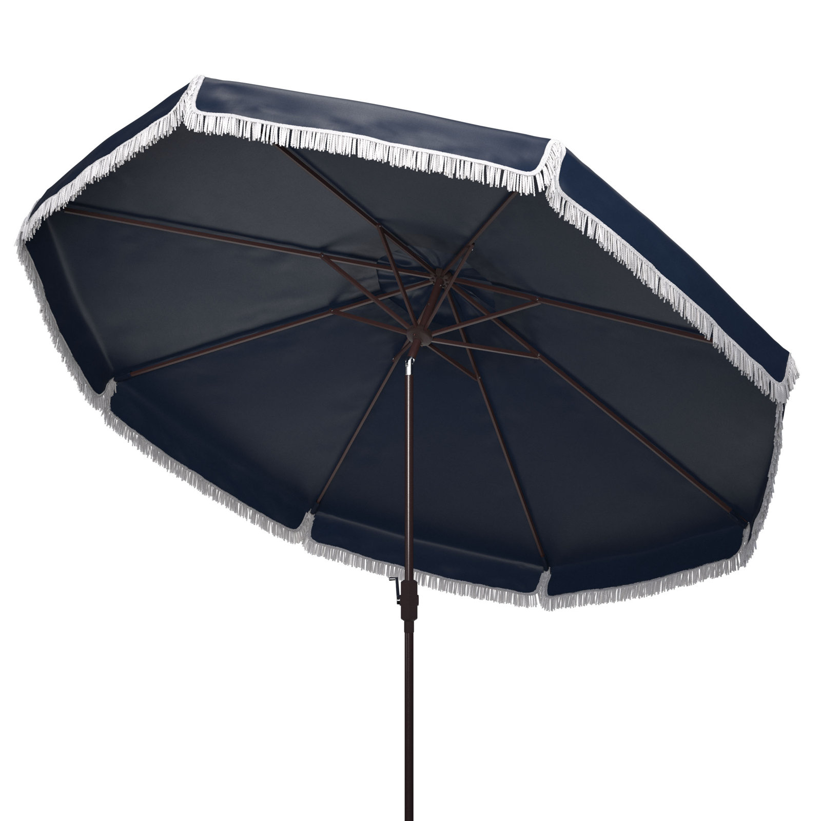 Darya 130'' Outdoor Umbrella, Navy/White