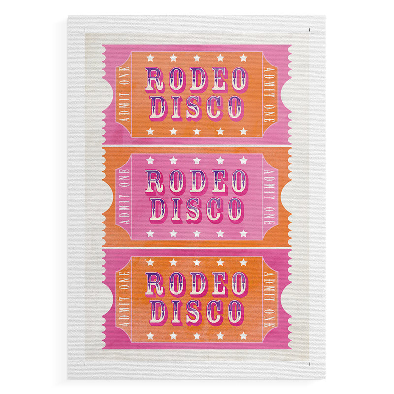 Rodeo Disco - Impression sur toile seulement - NON-CADRE, H 60 po x l 40 po