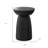 18" Black Solid Wood Round End Table