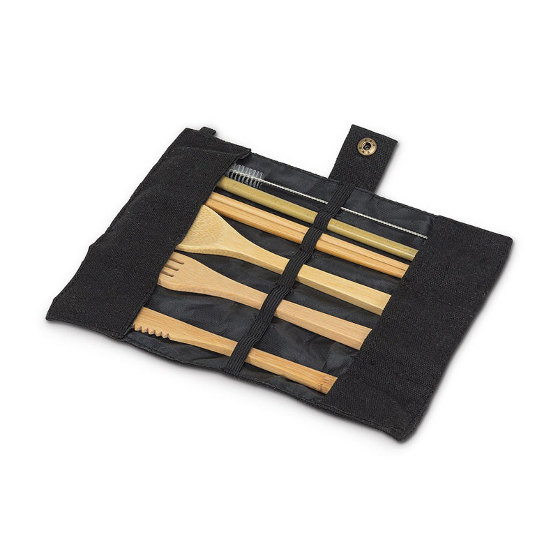 Ebern Designs Eulalee Flatware Set, Black