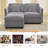 Nicholson 69.2" W Corduroy Loveseat with Ottoman and Toss Pillows-172360983