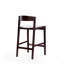 Tabouret de comptoir rembourré en bois Klismos-1260481784