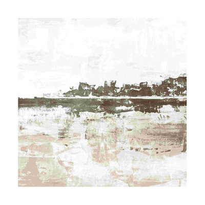 Peinture abstraite brune et blanche