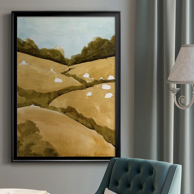 Scattered Sheep I, reproduction encadrée de qualité supérieure - prête à être accrochée