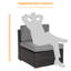 Ensemble de conversation modulaire en rotin 5 pièces avec coussins Paratt-514257410