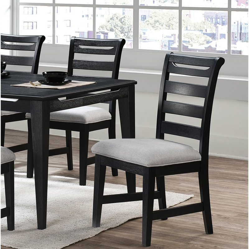 Ensemble de 2 chaises de salle à manger modernes à dossier échelle