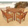 Adish 6 - Person Wood Patio Dining Set with Rectangular Table