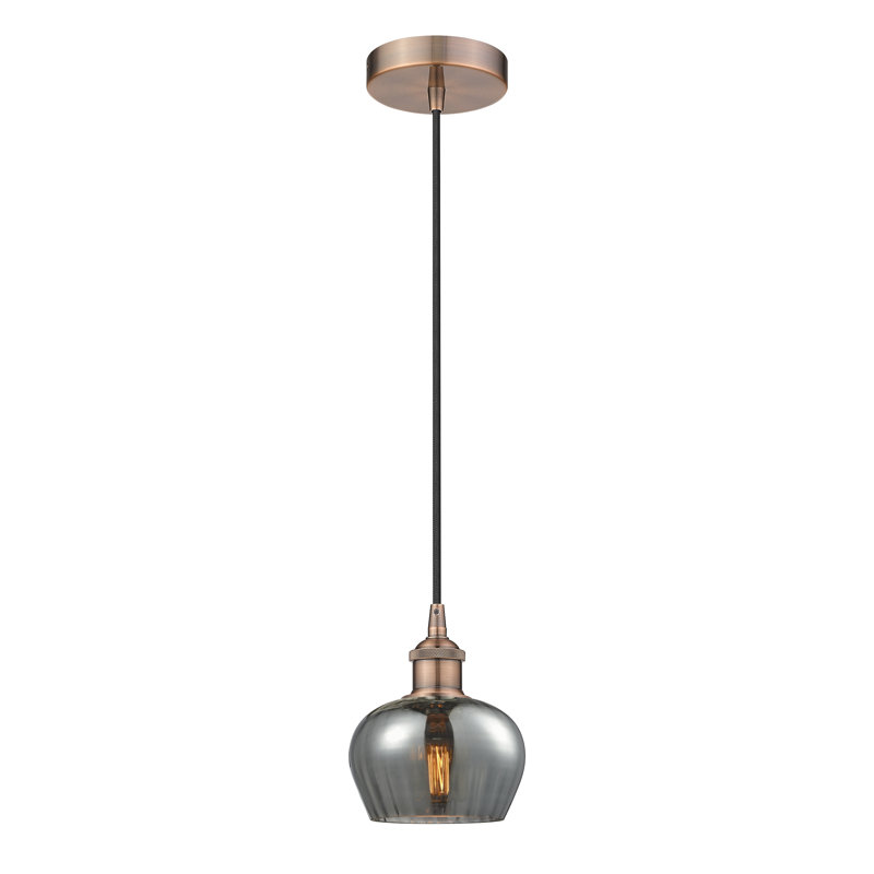 Mini luminaire suspendu Patrina - cuivre antique, Coloré, Gris / cuivre antique