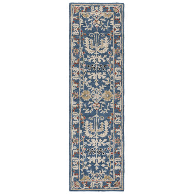 Antiquity Hand-Tufted Dark Blue Area Rug