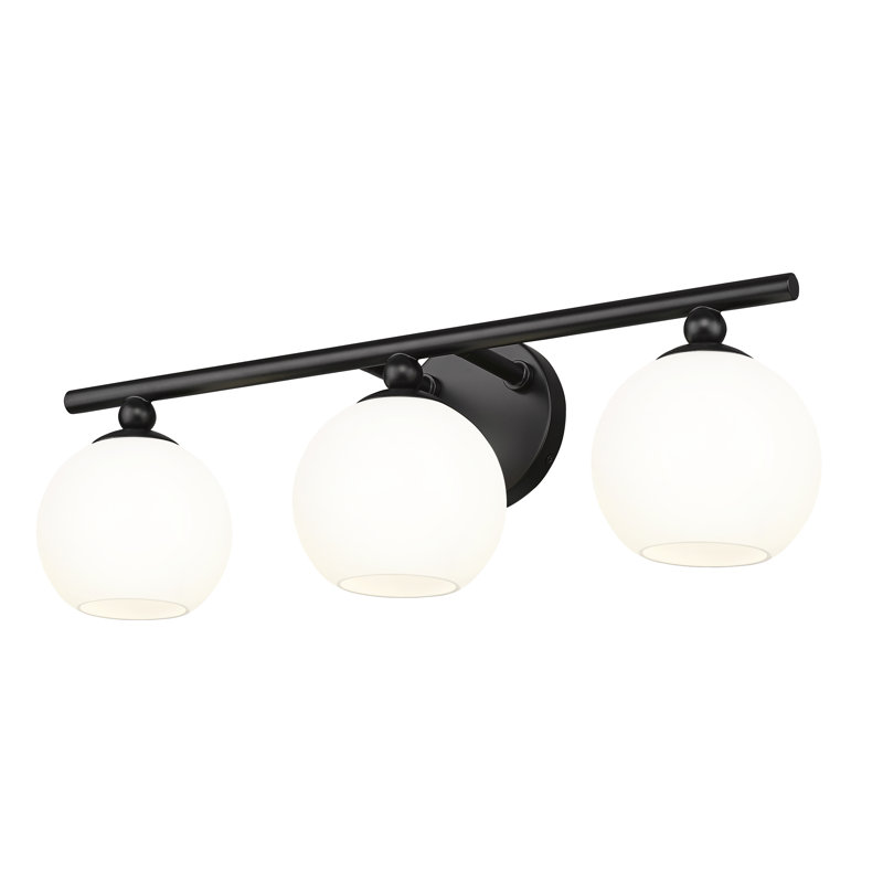 Éclairage pour meuble-lavabo 3 lumières Tarje, Noir mat