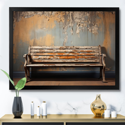 «Maimouna Baseball Bench Minimalisme II», reproduction sur toile
