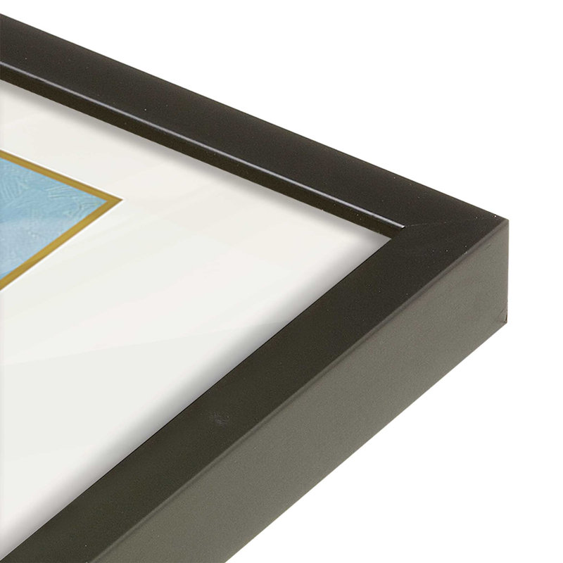 Motif de fleurs d'amandier de Van Gogh, H 13 po x l 17 po x P 1,25 po, Reproduction encadrée sans passe-partout, Noir satiné